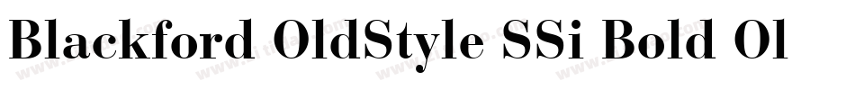 Blackford OldStyle SSi Bold Old Style Figures字体转换